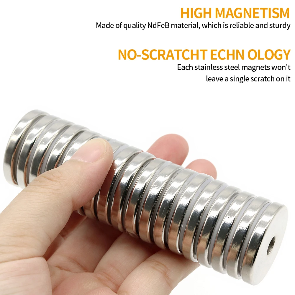 1/3 Pcs 30x5-6 Neodymium Magnet 30mm X 5mm Hole 6mm NdFeB N35 Round Super Powerful Strong Permanent Magnetic Imanes Disc