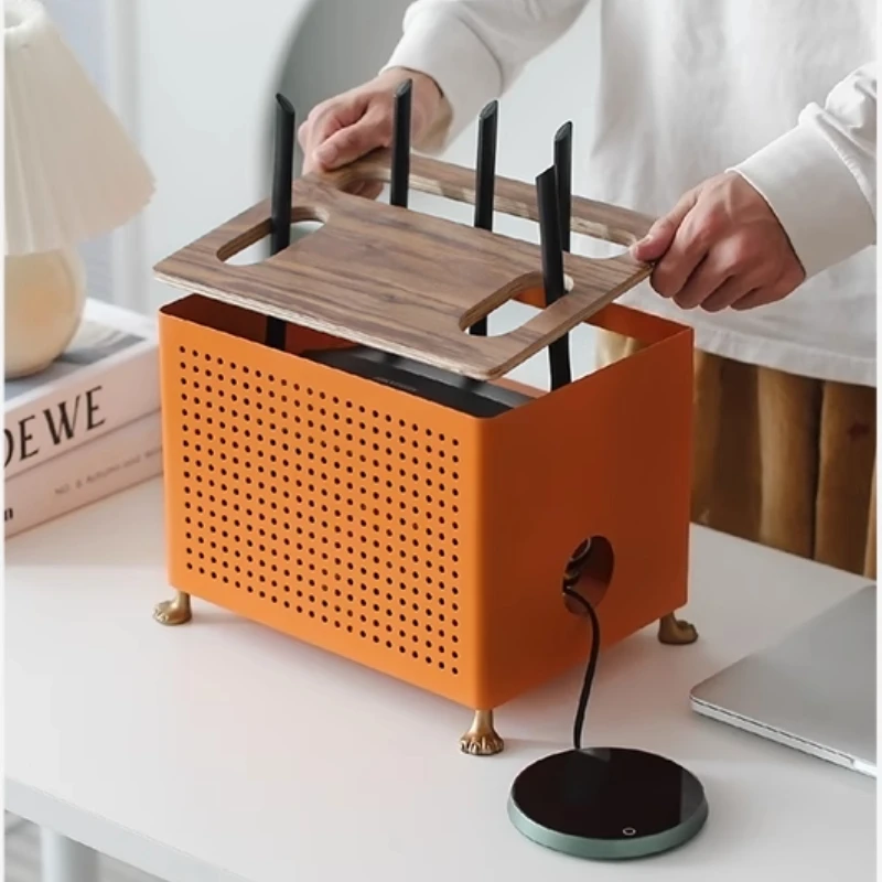 

Минималистичный современный органайзер для роутера, настольный многоуровневый стеллаж для ТВ-приставки и кабелей, экономящий пространство на рабочем столе