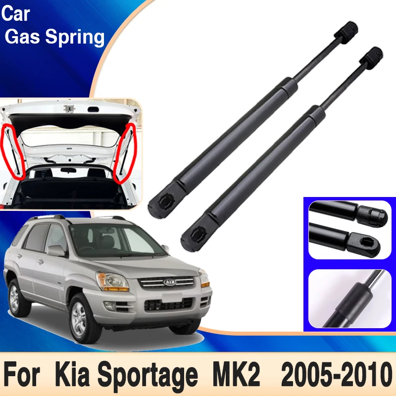 For Kia Sportage MK2 2005~2010 Car Tail Gate Trunk Lift Struts Tailgate Boot Gas Spring Shock Hydraulic Rod Holders Accessories