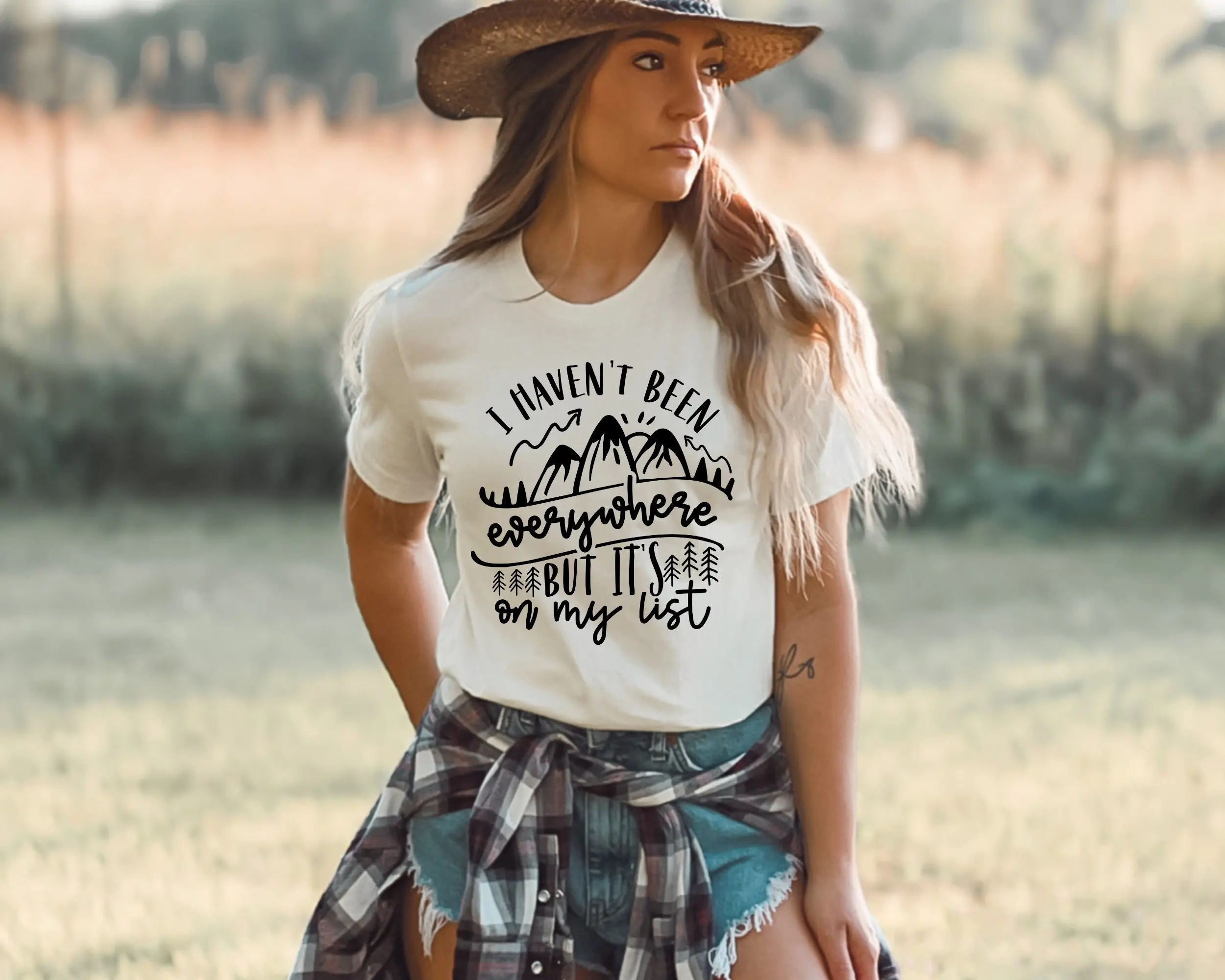 

I Haven'T Been Everywhere But It'S On My List World Traveler T Shirt Vacation Adventure For Funny Travel