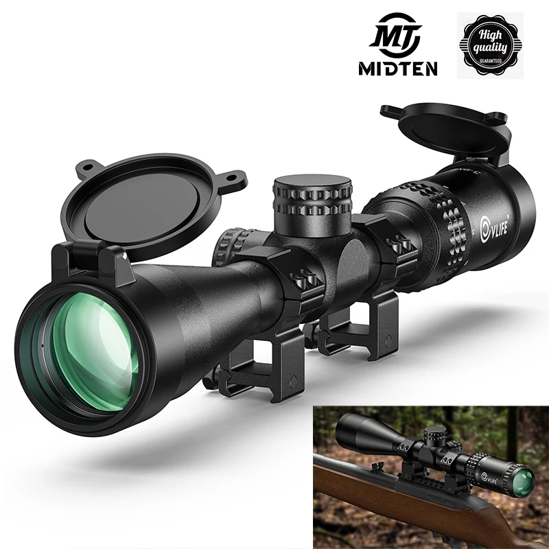 MidTen JackalHowl F02 Rifle Scope 1-inch Tube SFP Rifle Scope with 20mm Rings Second Focal Plane