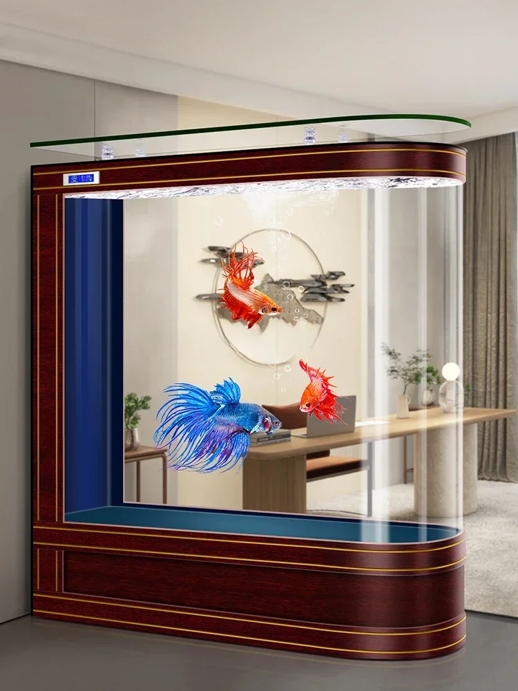 

HLZ living room screen partition light luxury aquarium floor integrated forming fish tank