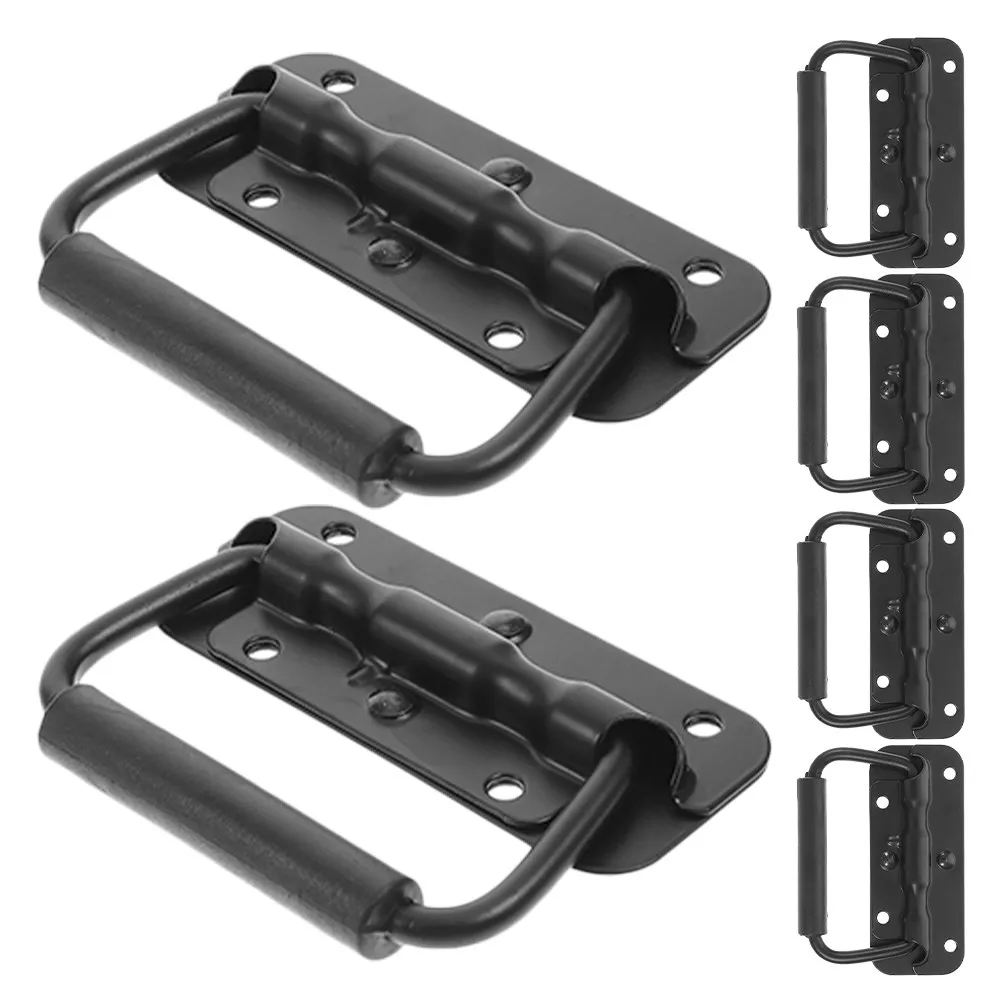 

6Pcs Stainless Steel Spring Loaded Handles Heavy Duty Pull Handles for Cabinets Chests Toolboxes Storage Cases Boat Yacht Home