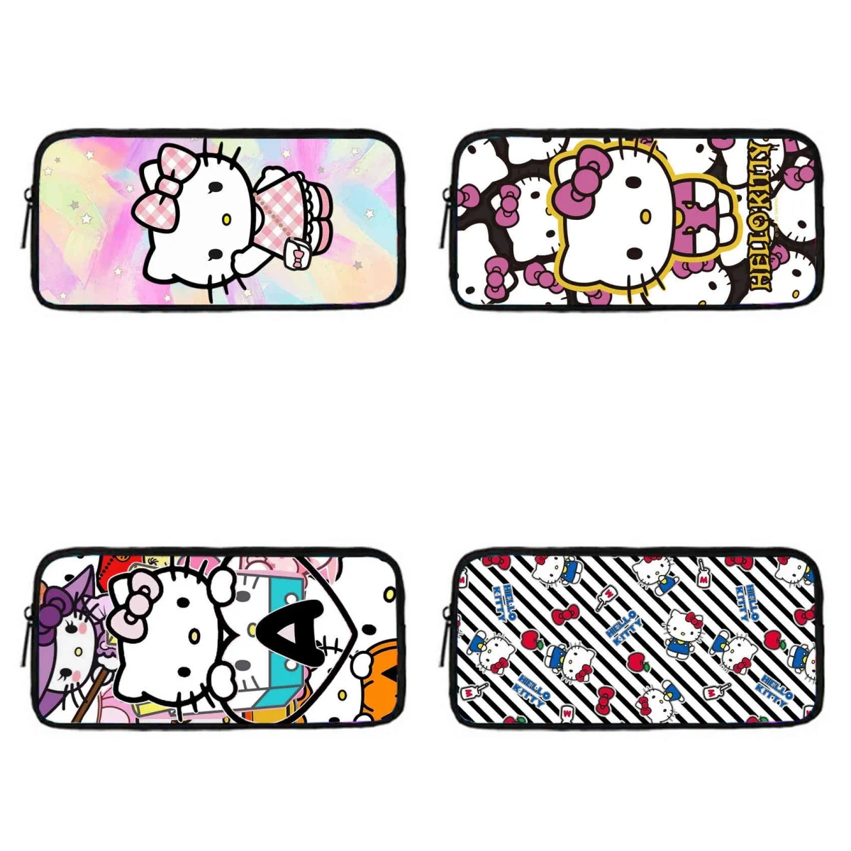 Anime Hello Kitty School Pencil Bags for Child,Cartoon School Bags for Boys Gilrs ,Large &Simple Pencil Case for Kids