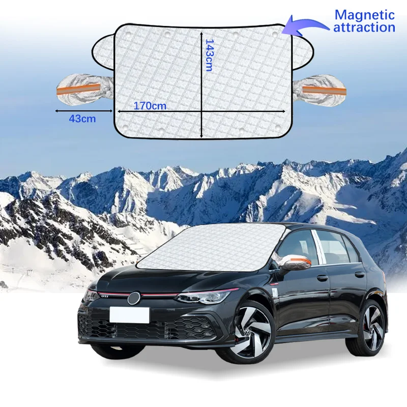 

Car Windshield Cover Magnet Winter Window Snow Shield Anti Frost Auto Front Window Snow Cover For Volkswagen Golf