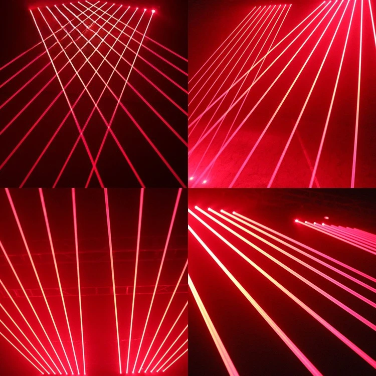 Eight-eye laser light single red 8-head scanning laser laser nightclub clear bar dot matrix beam of stage light
