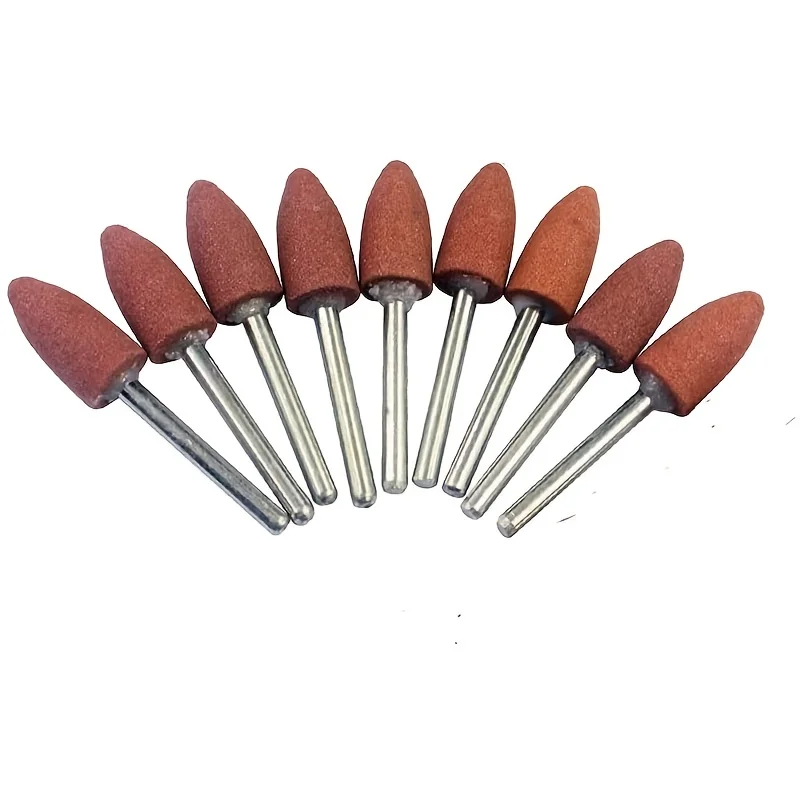 10/50 Pcs Abrasive Mounted Stone Grinding Wheel Head Mounted Grinding Point Stone Heads for Dremel Rotary Tool Grinding Stone