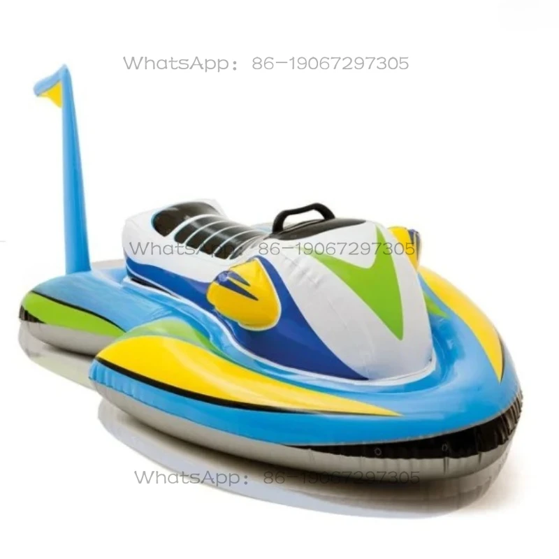 Suitable  Inflatable Wave Rider Ride-On for Ages 3+ Jet Ski Pool Float Toy