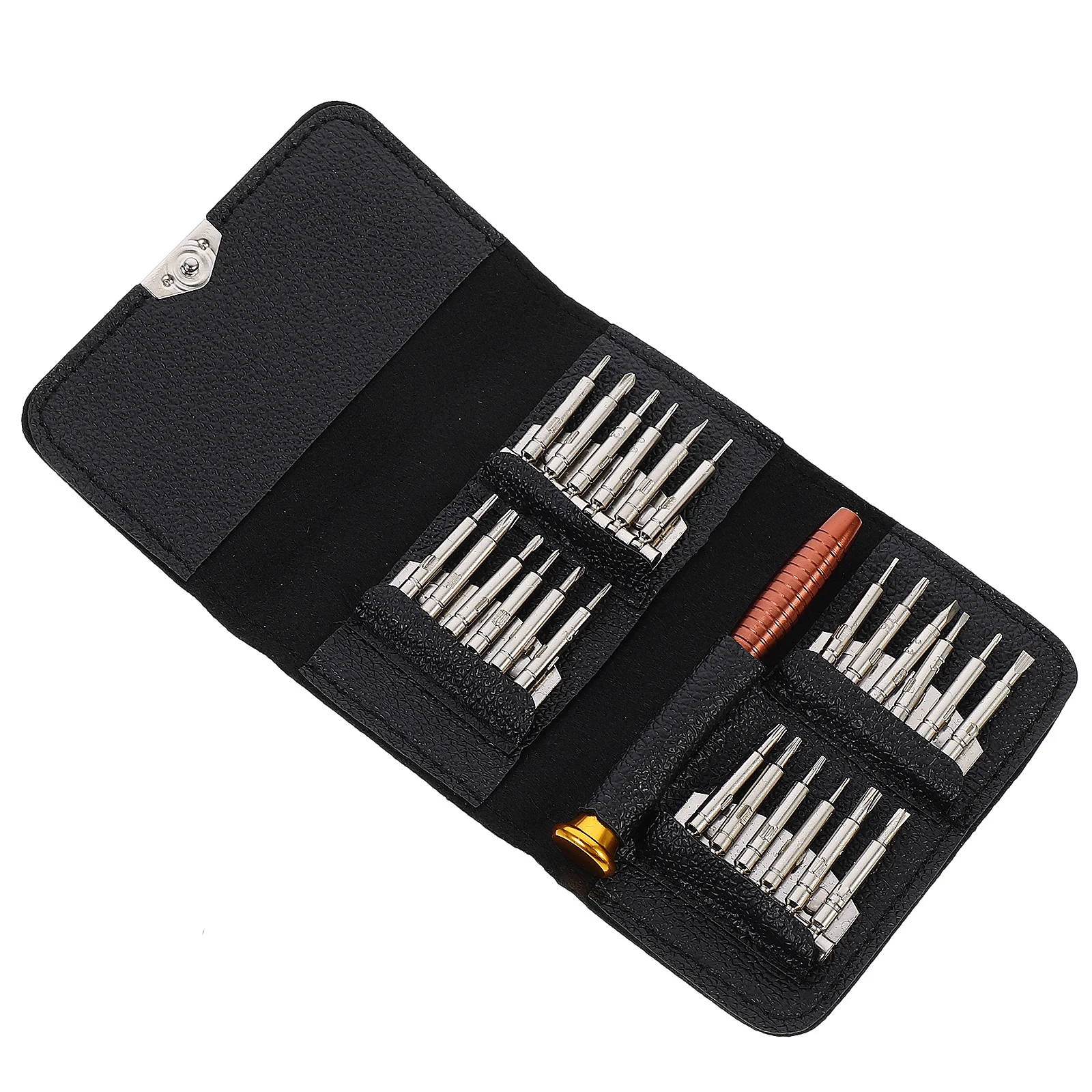 1 مجموعة 25 في 1 مفك برغي دقيق أداة مجموعة مشبك للرأس المغناطيسي سهلة استبدال رأس الدفعة لإصلاح مفكات اليد