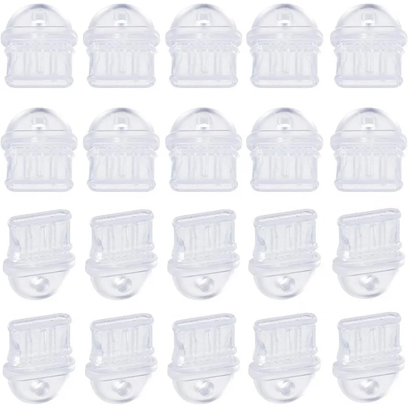50Pcs Type C Anti Dust Plug Clear Charging Port Cover for Cell Phone Laptop Tablet Earphone Accessories