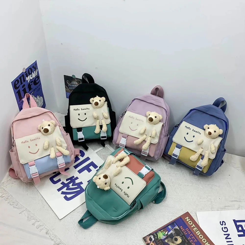 New Kids Cartoon Personalized Name Backpack Cute Baby Backpack Custom Embroidered Name Kindergarten Book Bag Outgoing Snackbags