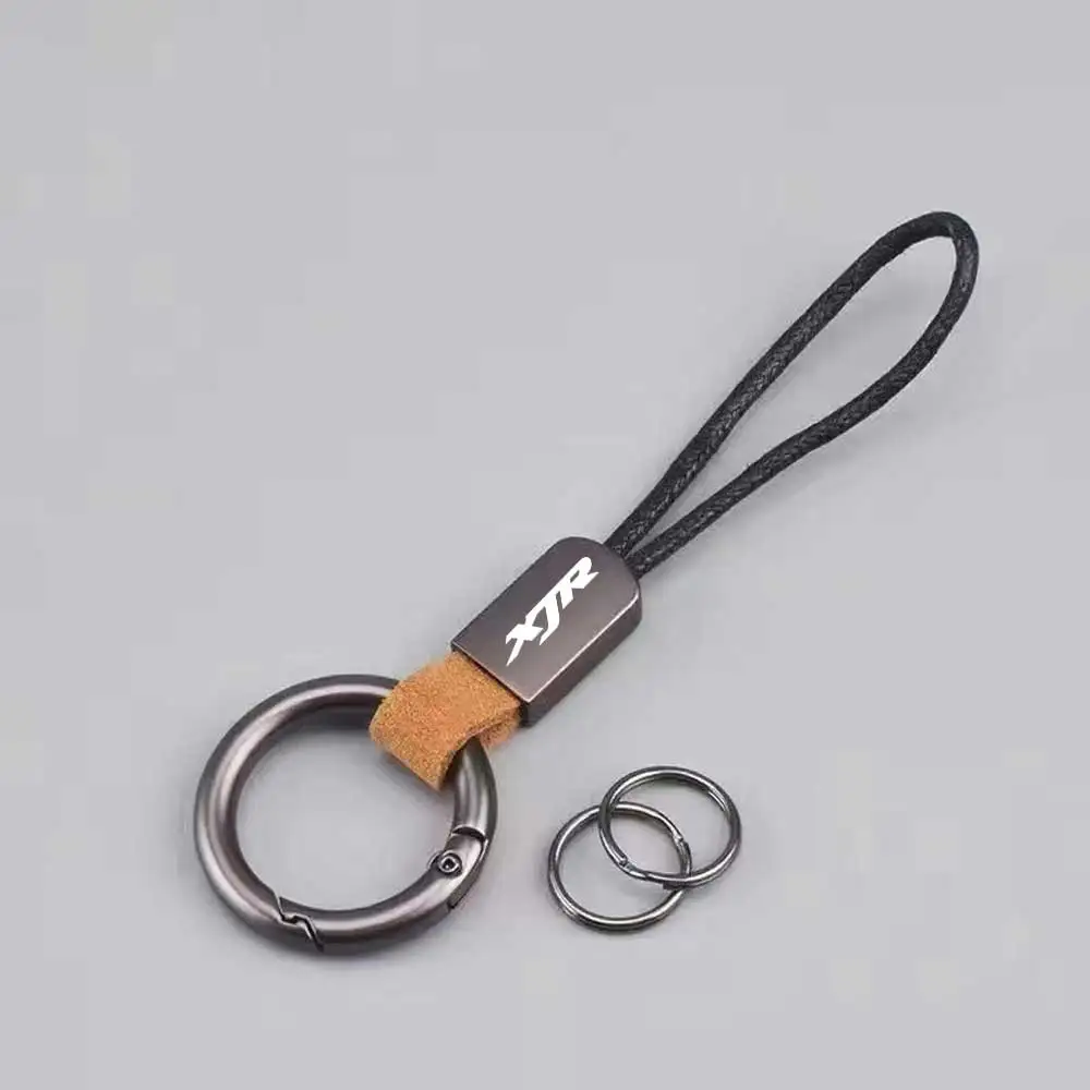 

High-Grade Leather Motorcycle Keychain Holder Keyring For YAMAHA XJR1300 XJR1200 XJR 1200 1300 Accessories