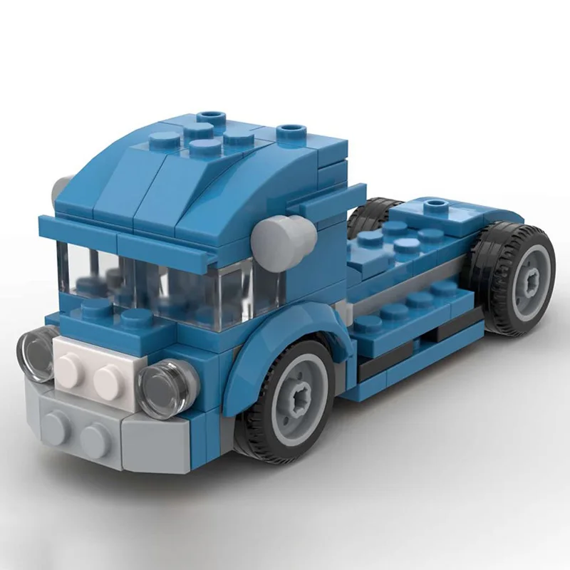 รถแข่งโมเดล MOC ตัวต่อแบบประกอบเอง รถบรรทุกแข่งแบบหนัก ของเล่นเทคโนโลยีแบบโมดูลาร์ ของขวัญวันหยุดสำหรับเด็ก ชุดประกอบของเล่น