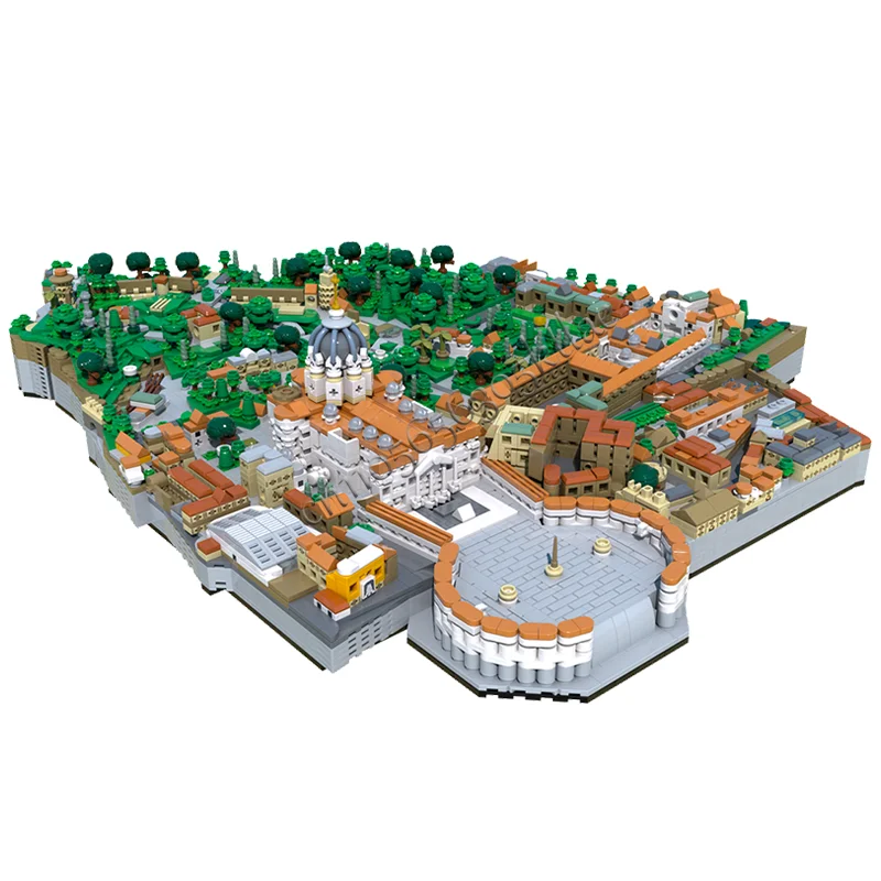 Hot 4879 PCS MOC Lusso Città Vaticano Building Modello modulare Architettura Building Block Fai da te Educazione Assemblaggio Giocattoli per bambini Regali