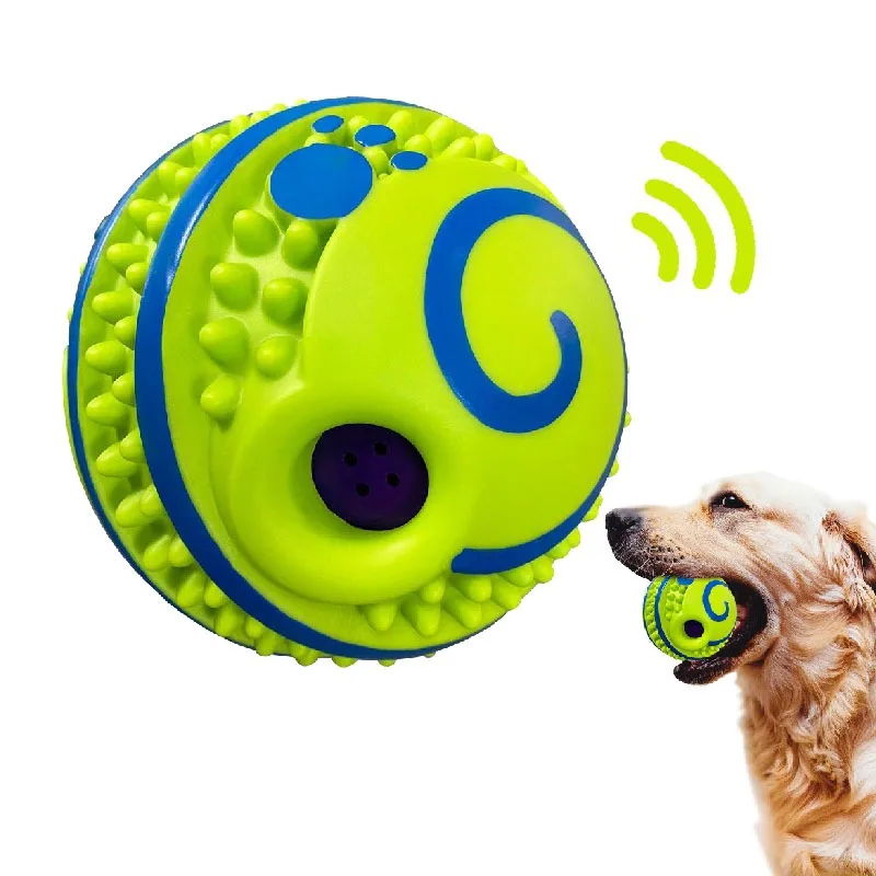 

Spikey Dog Balls Squeaky Pet Toys Vocal Teeth Grinding Dog Ball Interactive Pet Toy Cleans Teeth Durable Indoor Outdoor Training