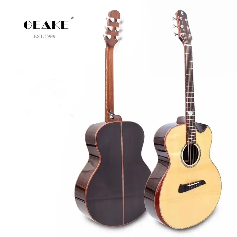 S-600C Handmade Solid Cedar Rosewood Acoustic Guitar