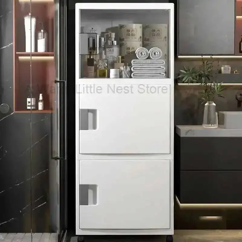 

Cabinet Bathroom Storage Floor-standing Bathroom Waterproof Cabinets Toilet Narrow Slit Large Capacity Storage Organizer Z