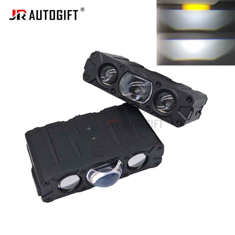 

Автомобильные светодиодные лампы для фар (ближний/дальний свет), прожекторы для решетки радиатора, линзы-проекторы, 160 Вт/пара, белый/желтый свет, 3 LED, для мотоциклов