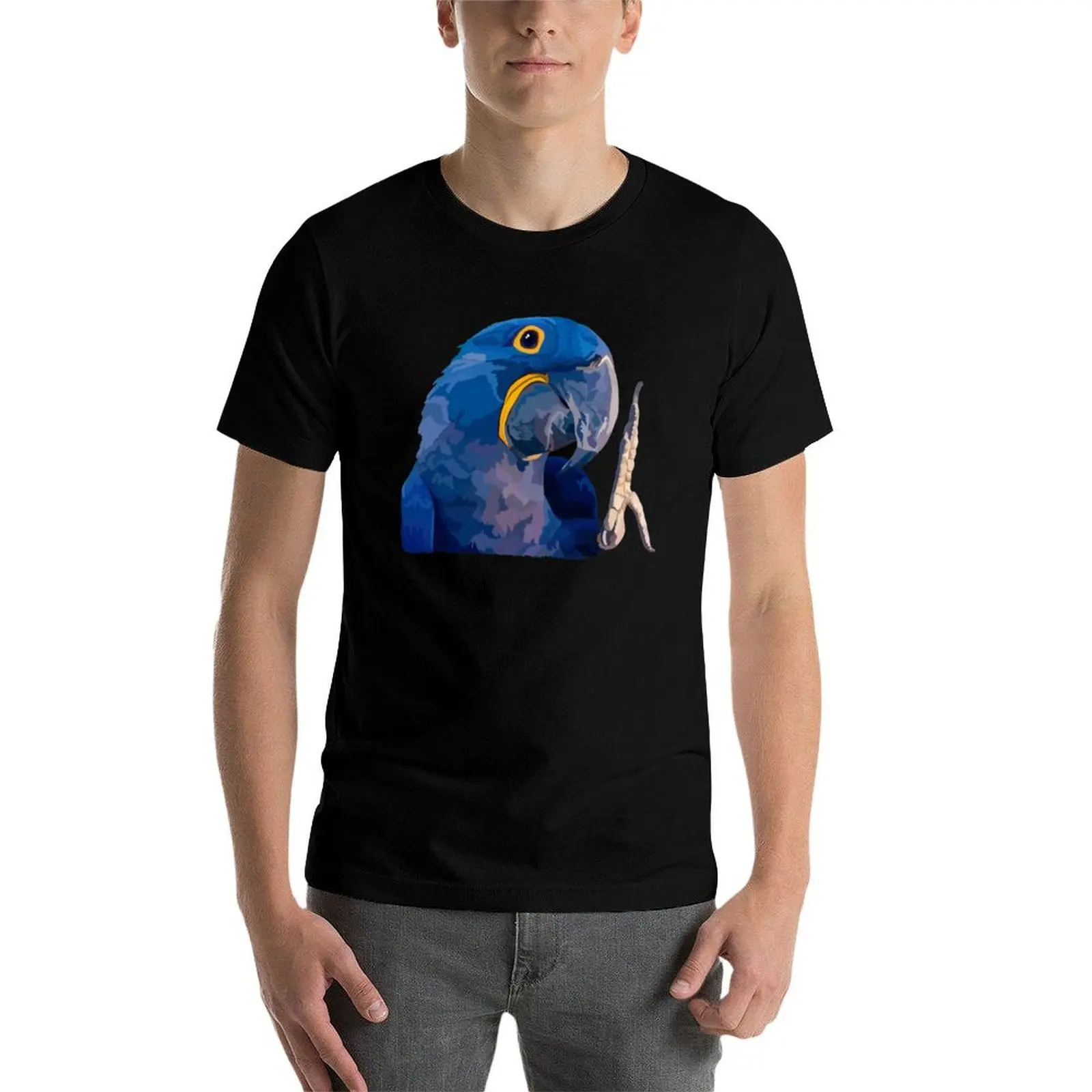 

H is for Hyacinth Macaw T-Shirt cotton t shirt man man t shirts graphic t shirts for man graphic vintage T-Shirt