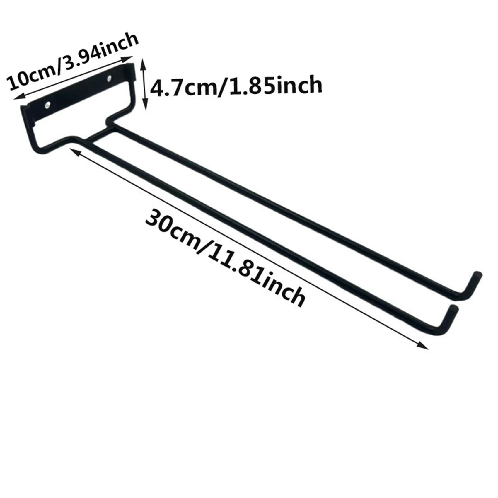 High-Quality Black Iron Wall Mounted Stemware Holder Goblet Hanging Rack Wine Glass Bar Organizer