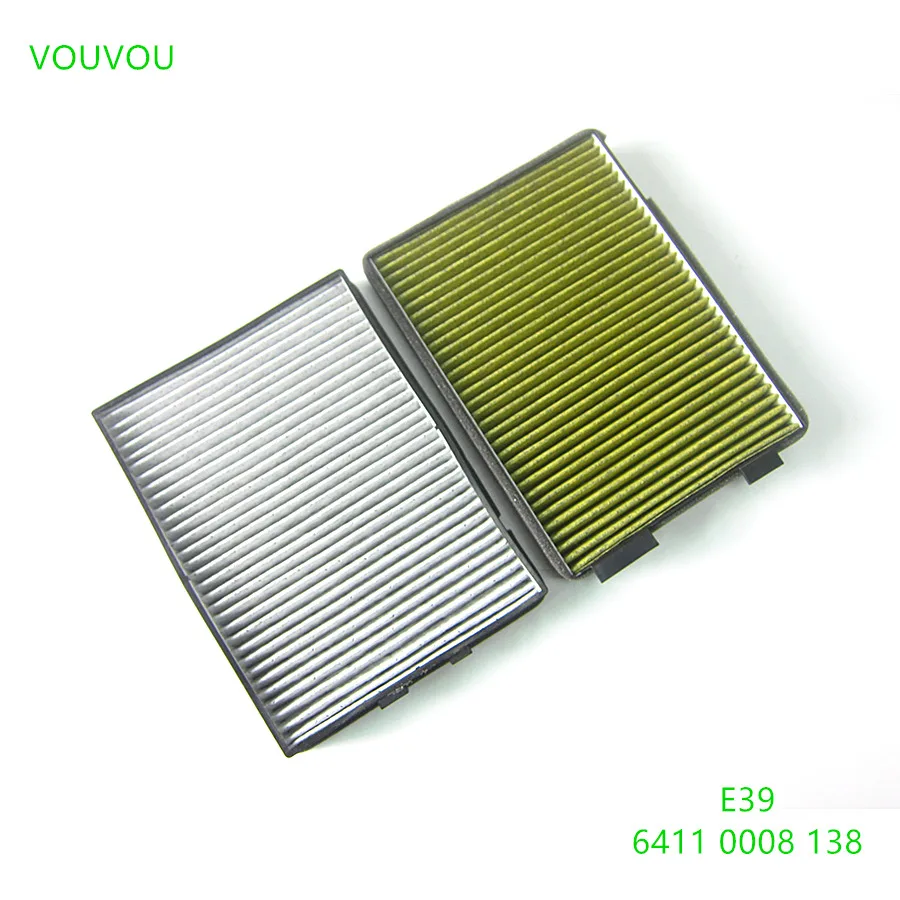 Acessórios para carro 1 conjunto de carro 2 peças PM 2.5 A/C filtro de ar de cabine 6411 0008 138 para BMW série 5 E39 1996-2004 520 525 530 CUK2736-2
