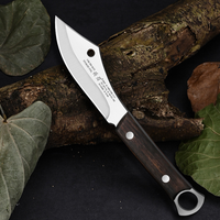 Fixed Blade Knife Stainless Steel Blade Back Thickness2.5mm Wooden Handle Camping Travel Outdoor Cutting Multi-function Tool