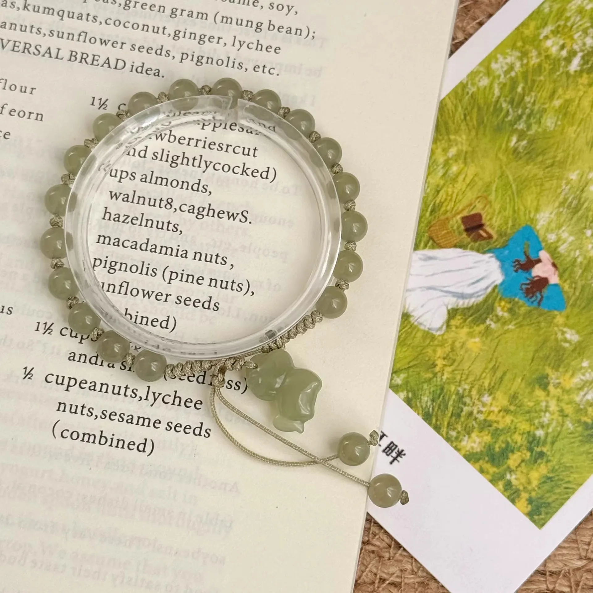 

Natural Hetian Jade Stepping Upward Horse Bracelet Zodiac Year Lucky Colorfast Jade Bracelet Gifts