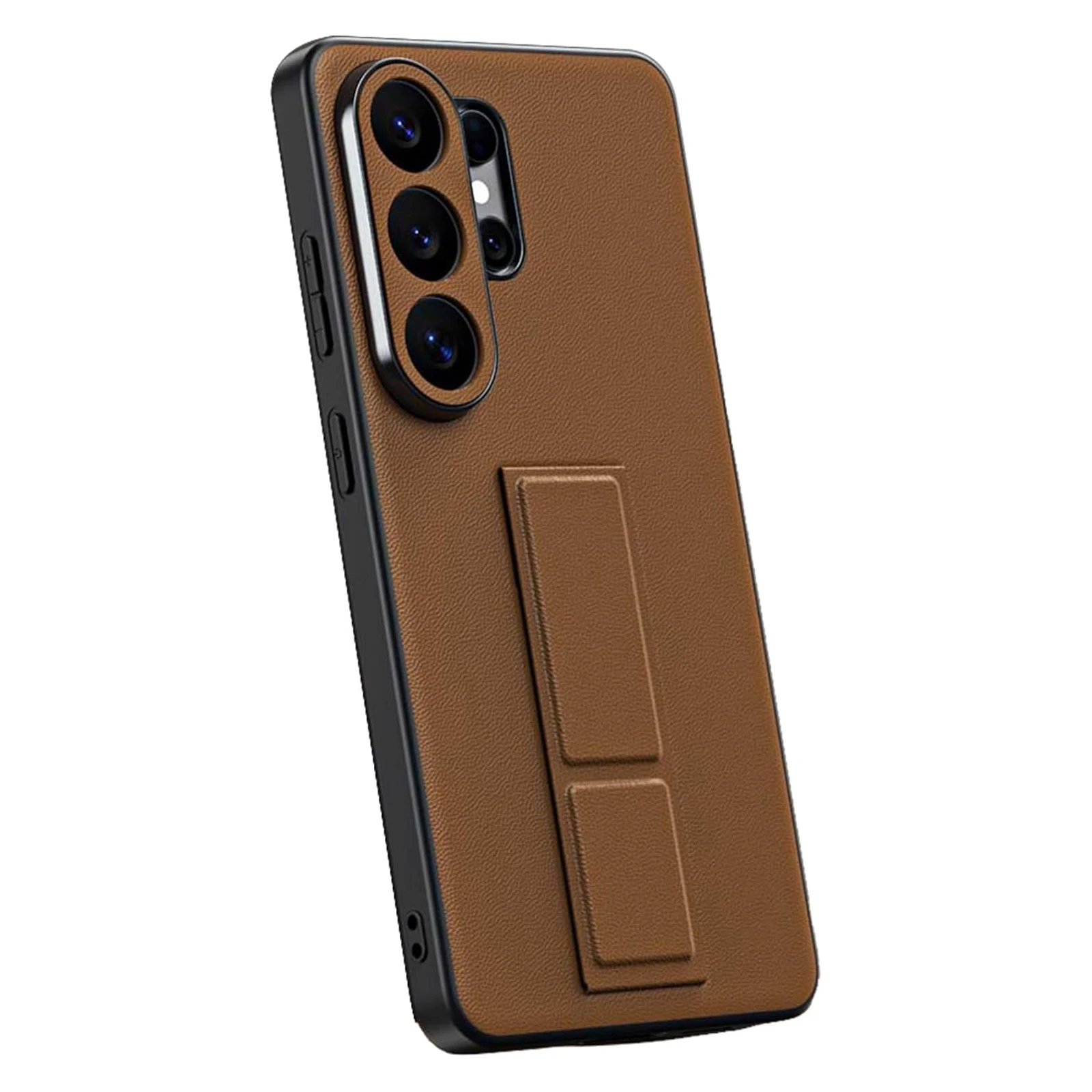 

Leather Case for Samsung Galaxy S26 Ultra/S26 Plus/S26 Slim Wristband Kickstand Phone Cover with Lens Protection