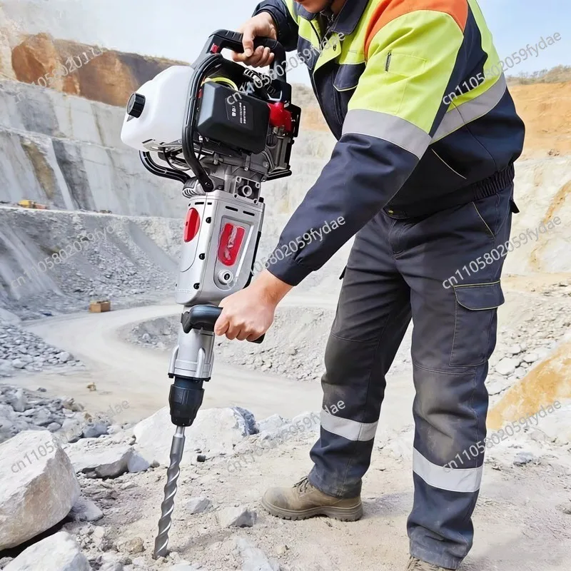 High Power Hammer Pickaxe Impact Drill Four-stroke  Pickaxe Outdoor Drilling Machine