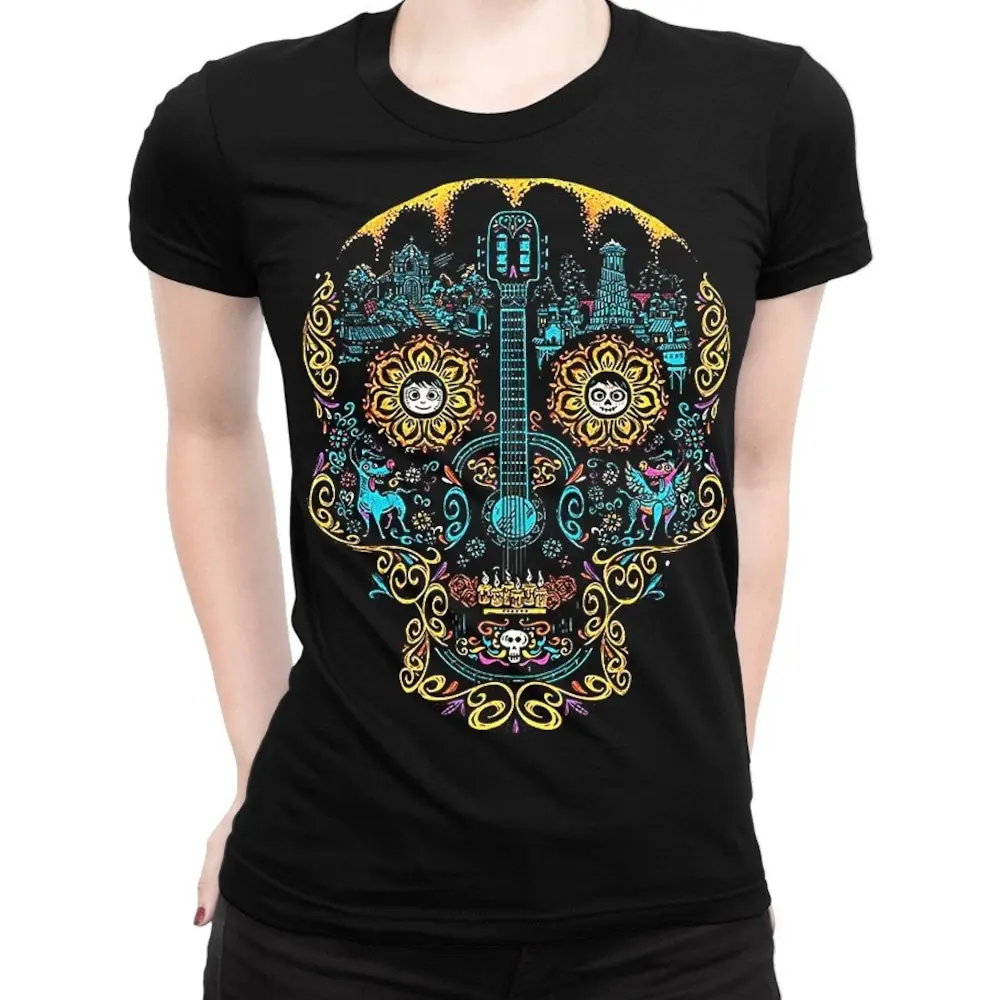 Coco Cartoon Skull T Shirt Men'S And Women'S Sizes Bc 279