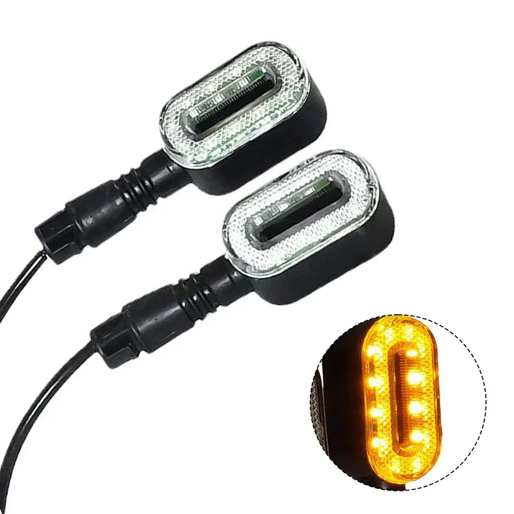 Ebike Light 36V 48V 60V 72V Electric Bicycle Turn Signal Light Rear Rack Lamp Tail Light Two-color Light Guide Indicator Light