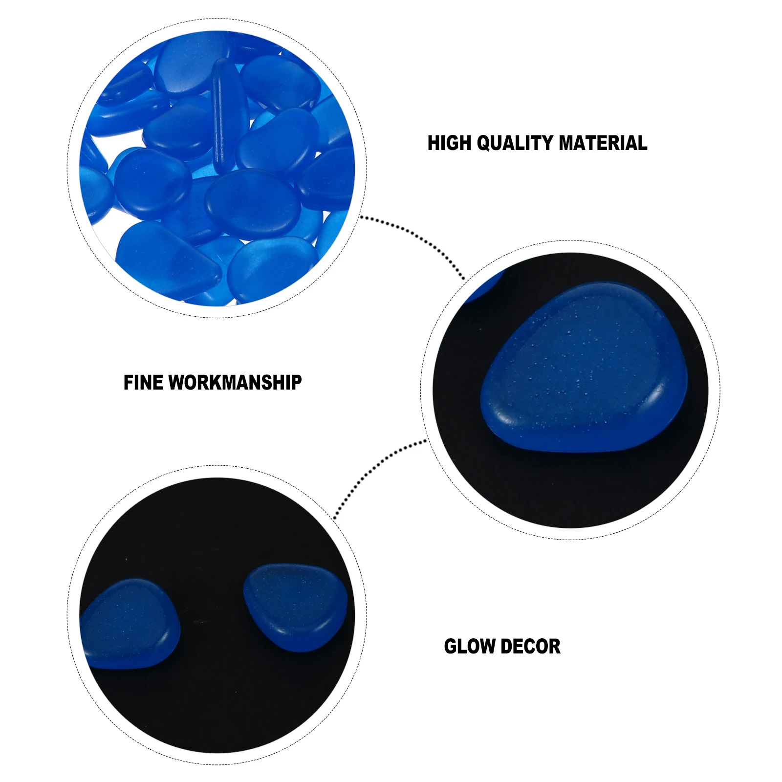 

100Pcs Glow Dark Luminous Stones Garden Pebbles Fish Tank Aquarium Rocks Lighting Decor Aquarium Stone Fish Tank Stone