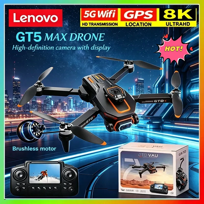 Drone Camera Wide Angle - Lenovo GT5 8K HD Dual Lens