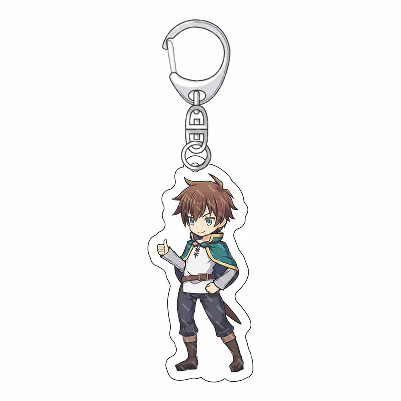 Classic Aqua Acrylic Pendant Double-sided Printing Megumin Japanese Anime Character Cute Lightweight Daily Wear Keychain