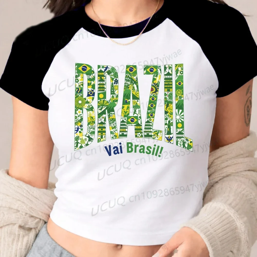 Brasil Team Shirt Brazil T shirt Womens Crop Tee Soccer Team Brazil Tee Soccer Brazil Jersey Brasil Tank Cropped Top Gift
