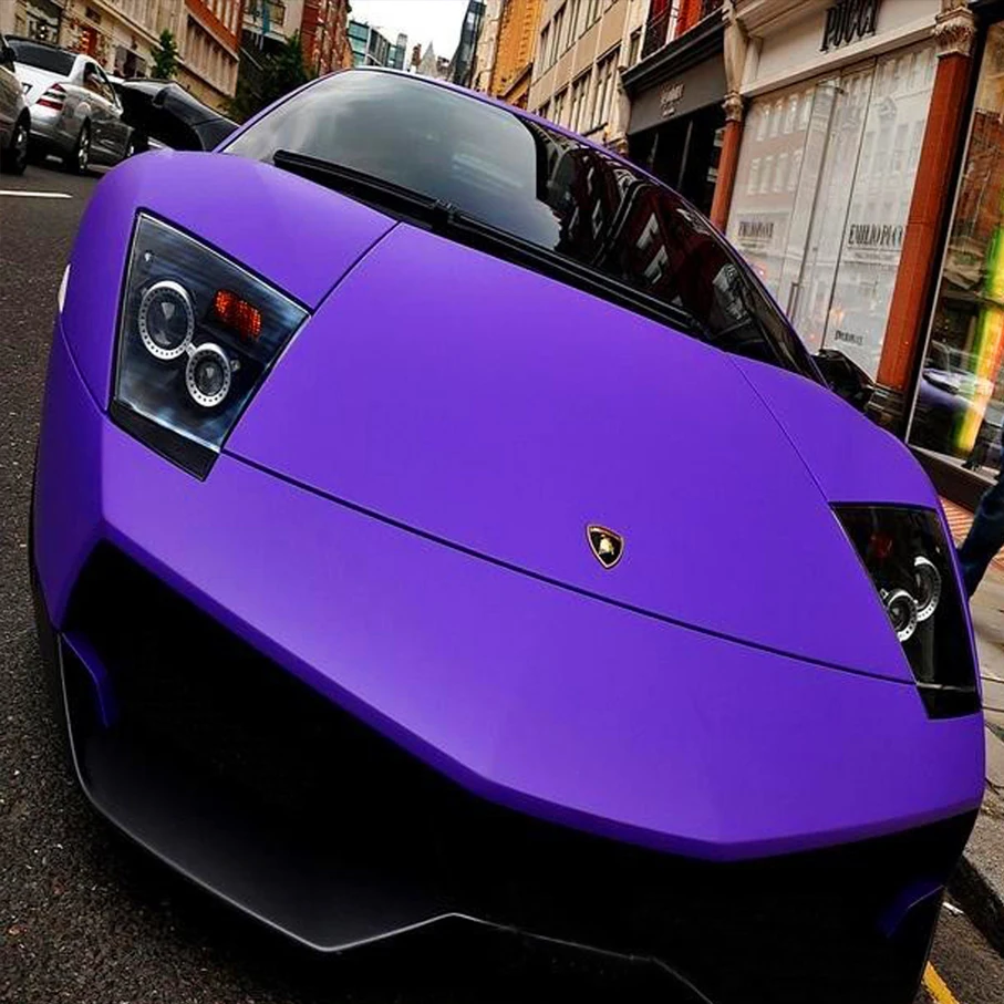 

High Quality Purple Matte Car Vinyl Wrap Air Free Bubble For Car Wrapping & Decals Size: 1.52*30m/Roll