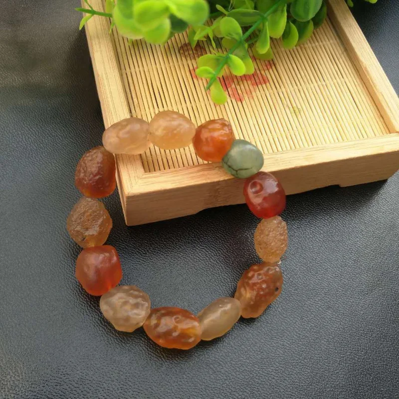 Alashan Gobi Jade Raisin Agate Original Bracelet Tendon Stone Wholesale