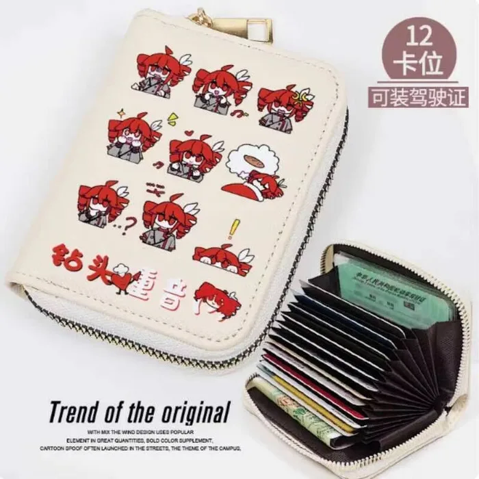 

Anime Kasane Teto Fashion Wallet PU Purse Card Coin Zipper Cash Holder Bag Cosplay Gift B2279 Anime
