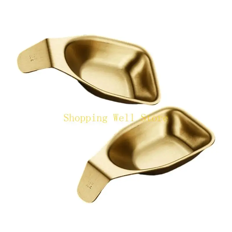 KX4B 2PC Mini Cop Condimento à prova ferrugem Pratos molho aço inoxidável para buffets que servem cozinheiros