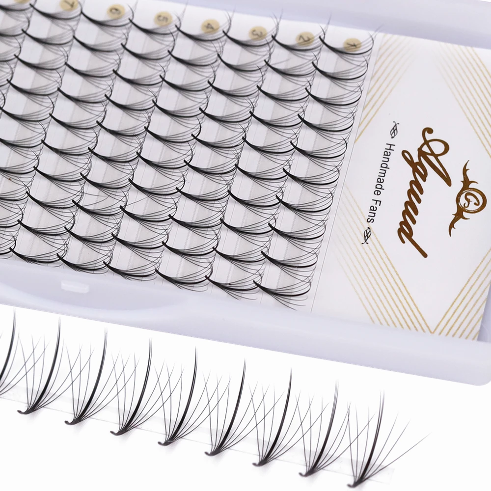 7D Wispy Premade Fans Eyelash Extension Pointy Base Faux Mink Spikes Lashes Wispy 3D Russian Volume Individual Lash Extension