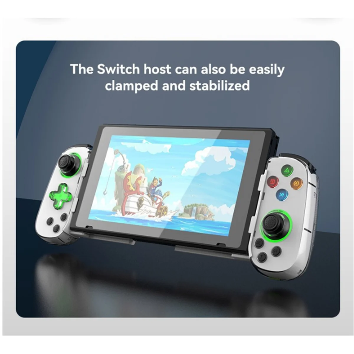 وحدة تحكم ألعاب تلسكوبية POP-lD8 مع لوحة ألعاب توربو/6 محاور جيروسكوبية/اهتزاز متوافقة مع بلوتوث 5.2 لجهاز PS3 Switch PC