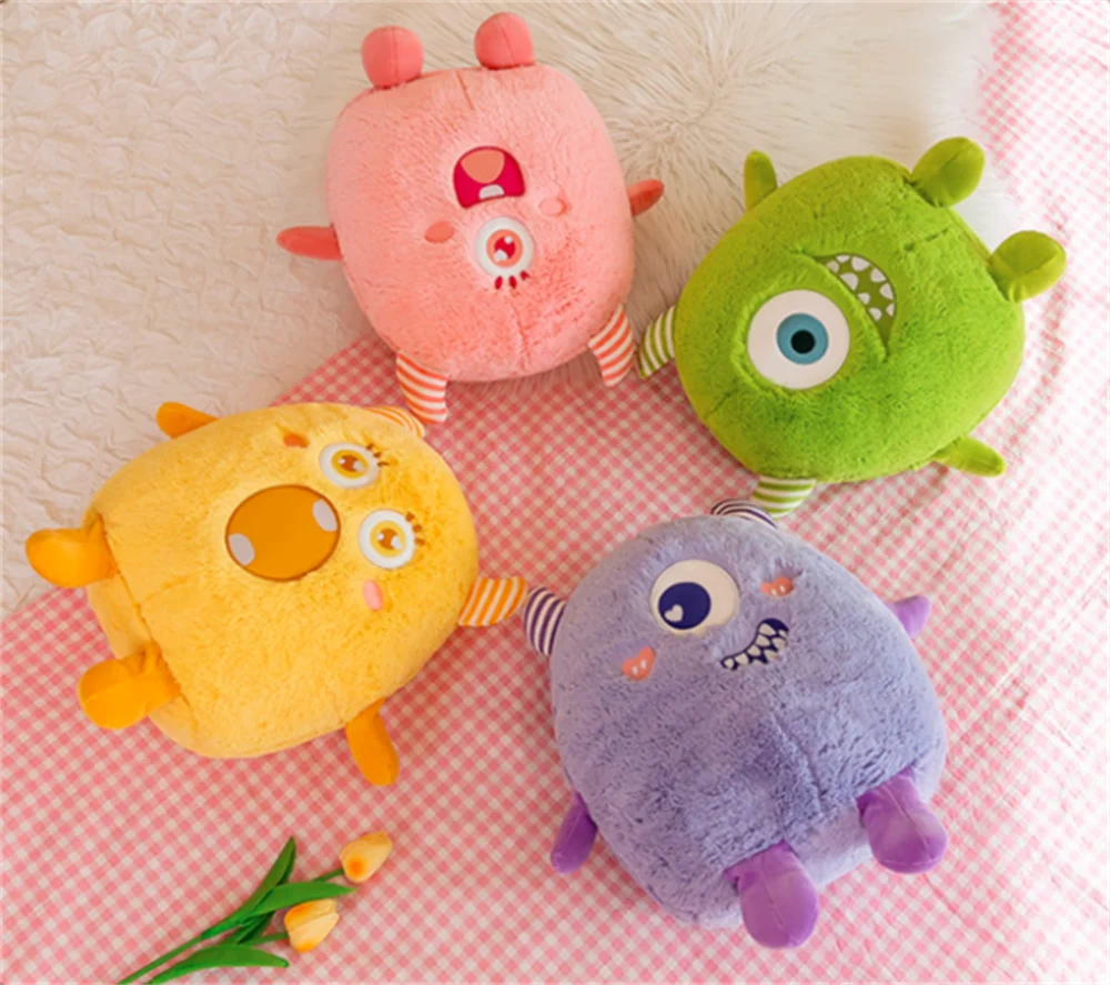 

CuteGreen One-Eyed Little Monster Ugly Doll Cure Girls Sleeping Pillow Cushion