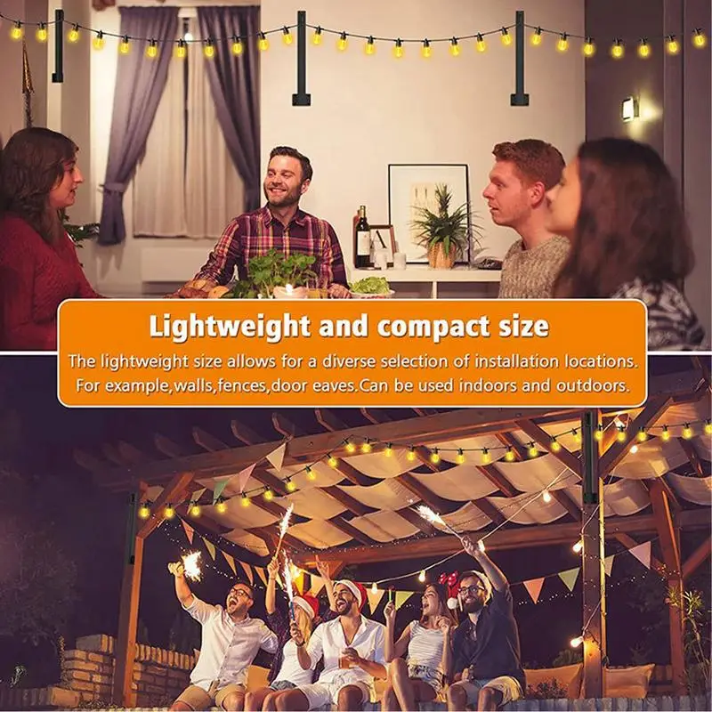 String Light Pole Yard String Light Pole Backyard Outdoor Garden Patio Freestanding Party Light Pole 4 Pcs Patio Light Poles For