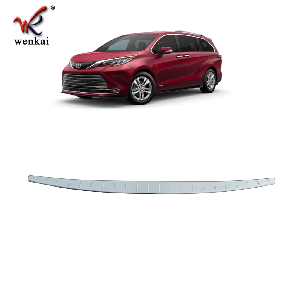 

Для TOYOTA Sienna (XL40) 2021 2022 2023, защита заднего бампера из нержавеющей стали, накладки на порог, декоративная пластина, педаль