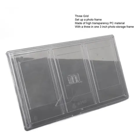 Vertical 3 Photo Frame  3 Inch 3 Grid Table Photo Frame Transparent 3 Boxes Digital Picture Frame for Home Desktop