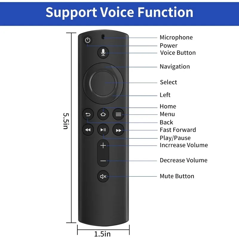 New L5B83H 2nd GEN Voice Replacement Remote Control for Fire Smart TV Stick 2nd Gen/3rd Gen for Smart TV Cube 1/2 Stick 4K Lite