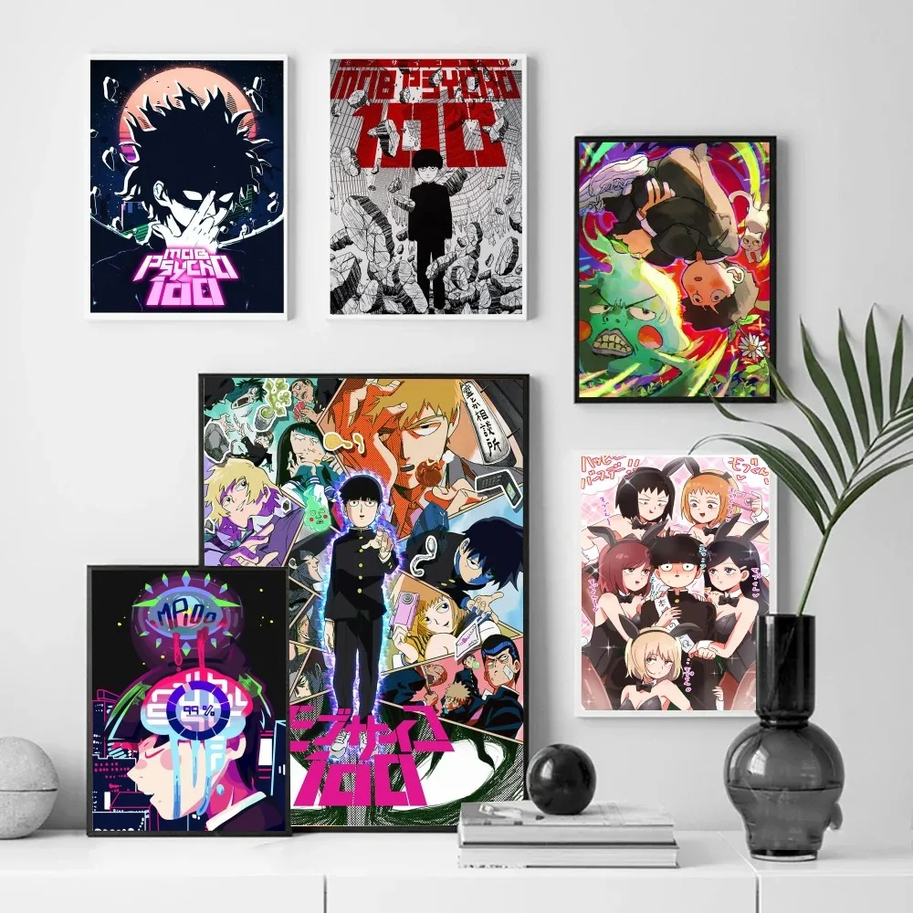 Anime Mob Psycho 100 plakat z nadrukiem wejście do sypialni domu Bar kawiarnia dekoracja artystyczny obraz