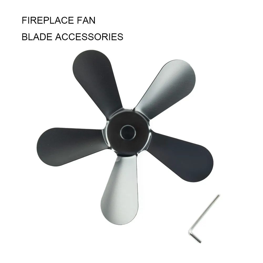 

Stove Fan Fan Blades 172mm 1Pcs Accessories Heat-Resistant Iron Grey Light Replacement Aluminum Alloy 5 Blade Fan