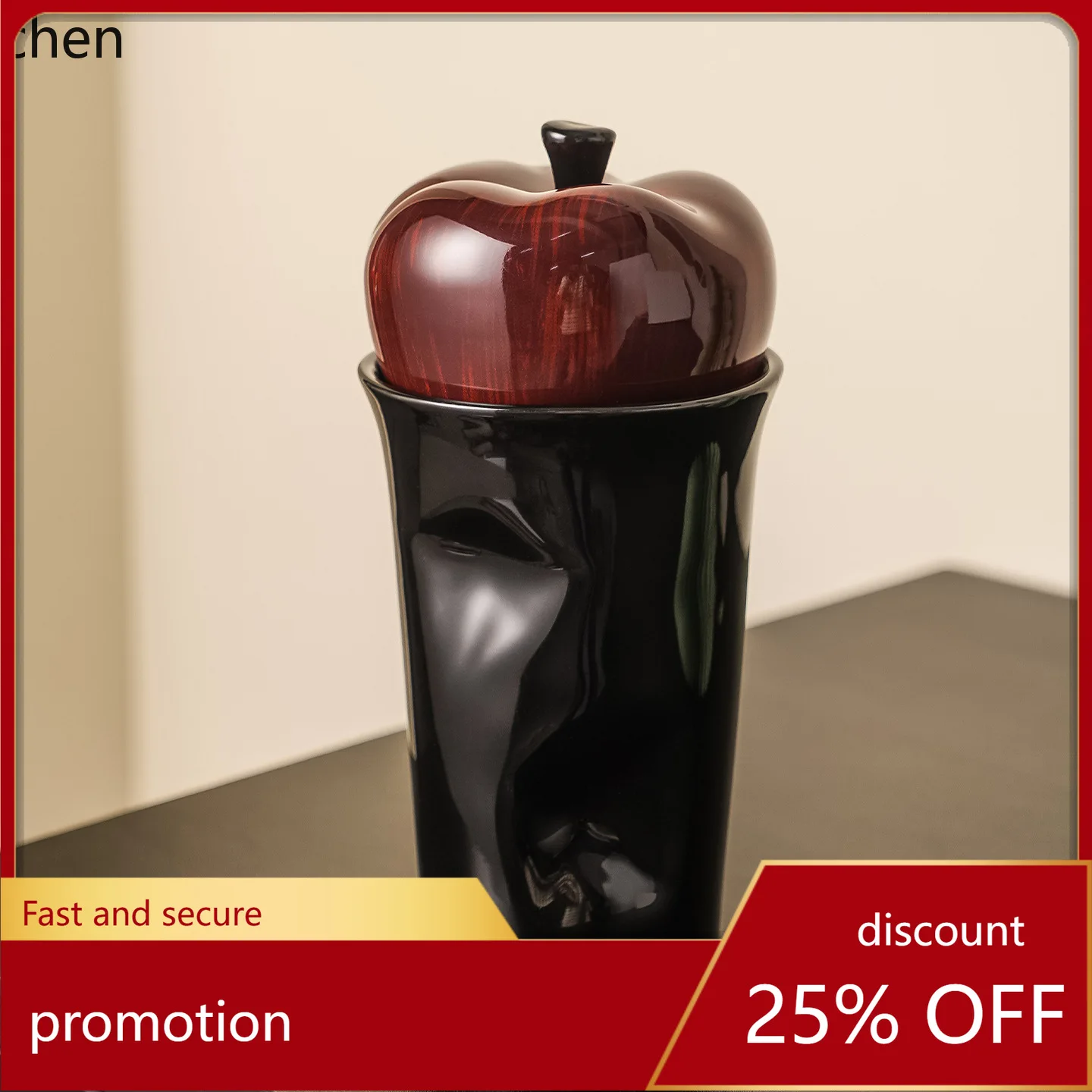 

Zml ceramic water cup fun apple cup mug coffee christmas gift drinking cup