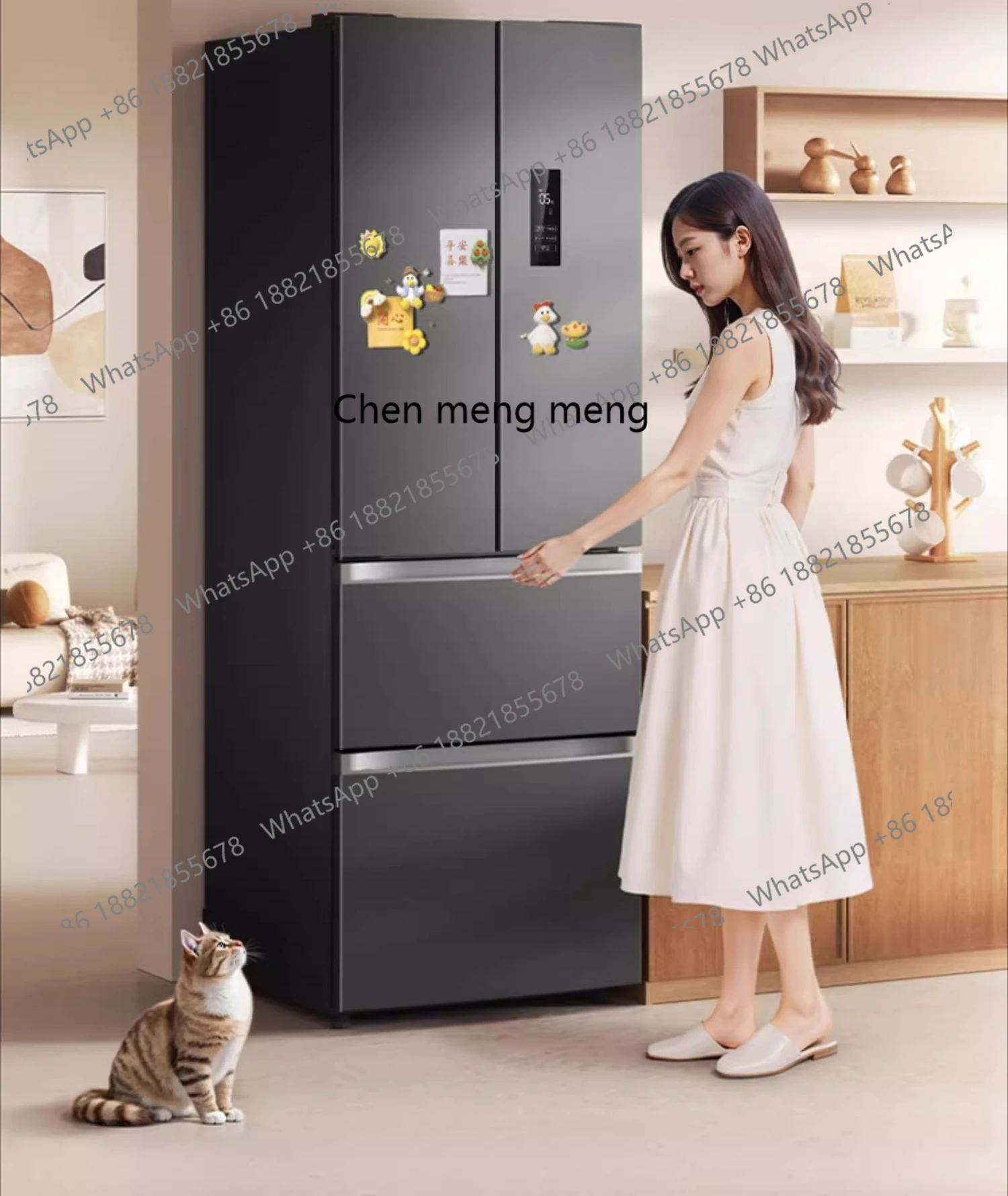 

French multi-door four-door refrigerator first-class noise reduction household small frequency conversion air cooling frost-free